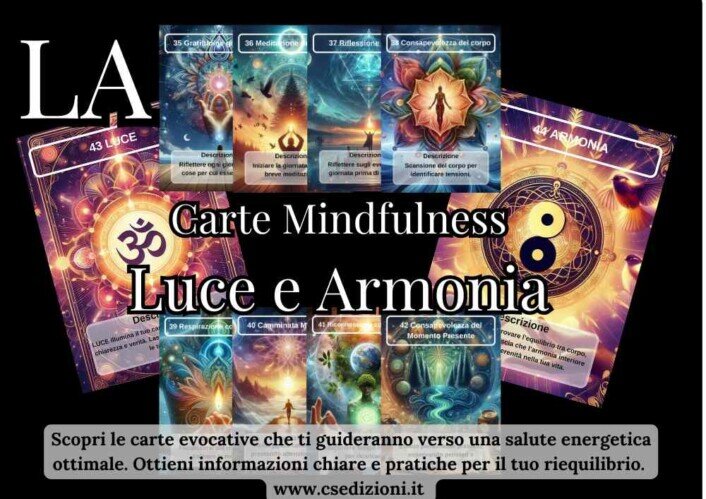 5 carte luce armonia MINDFULNESS, di cristian sinisi cs edizioni