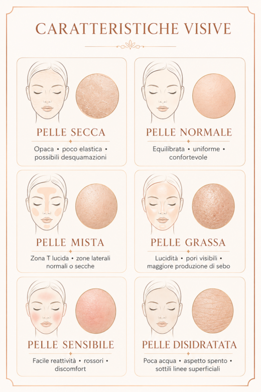 caratteristiche visive della pelle